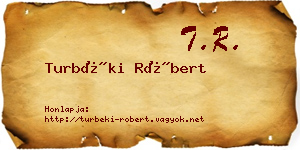Turbéki Róbert névjegykártya